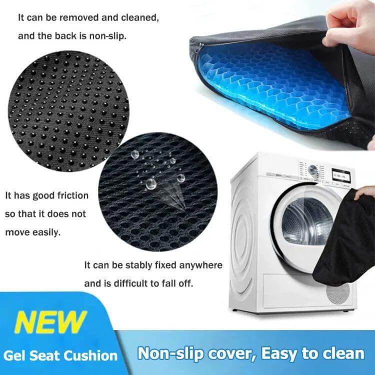 Egg Sitter Gel Seat Cushion – Double Thick Orthopedic Chair Pad for Pressure Relief