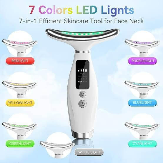 LED Face Lifting Machine – 7 Color Neck & Face Massager with 7 Modes & 3 Levels