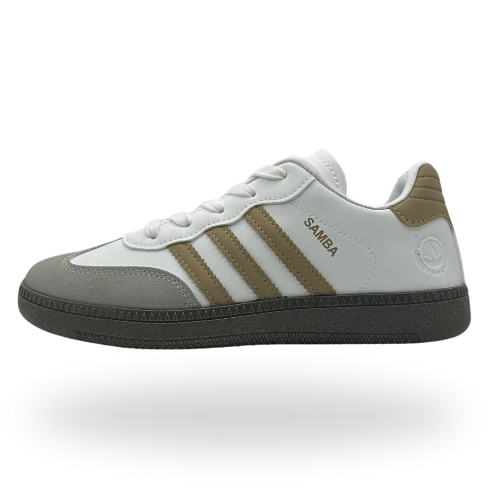 Adidas Samba White & Brown Unisex Sneakers – Classic Street Style Shoes