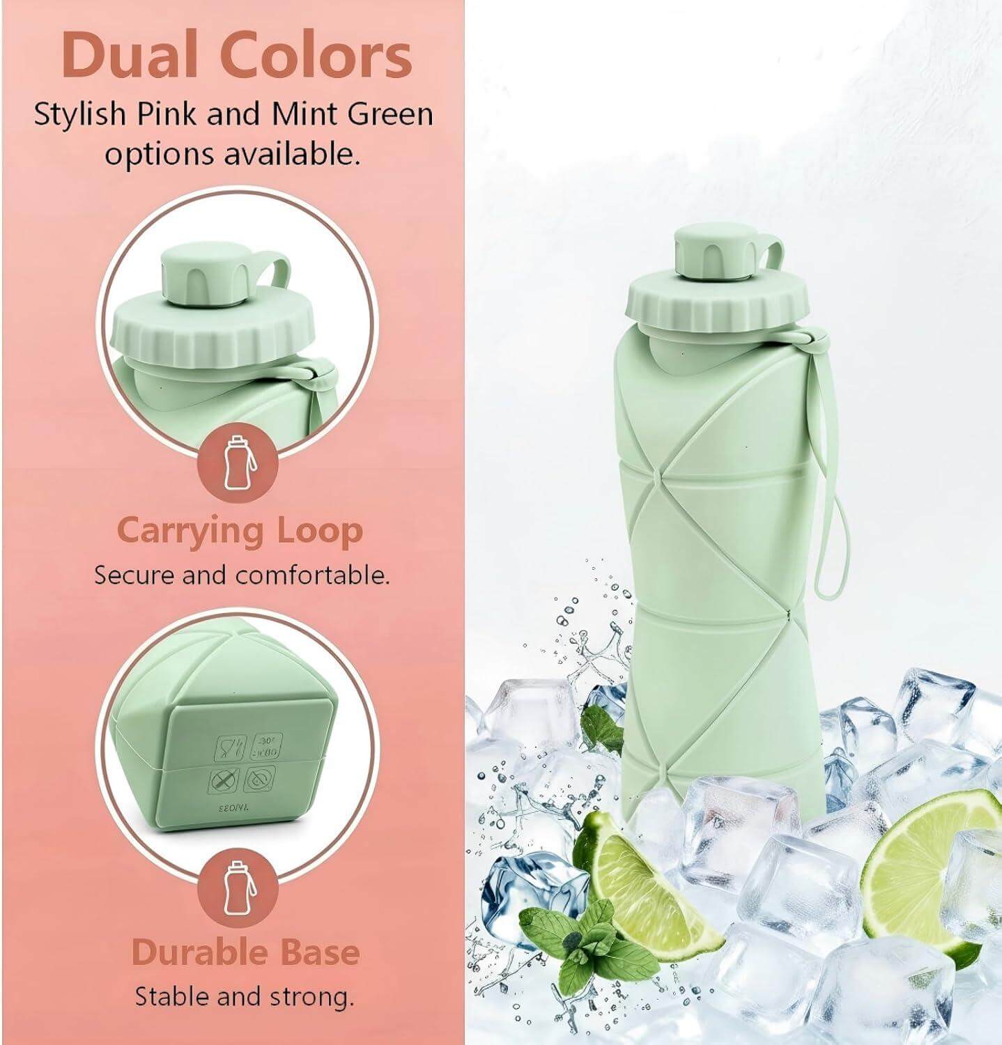 Foldable Water Bottle – Lightweight & Leakproof for Travel & Hiking