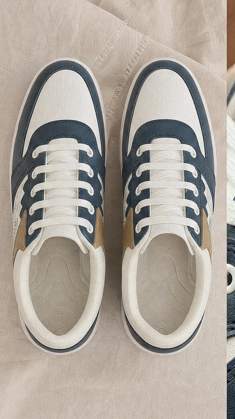 Urban Wave Premium Casual Sneakers – Green/Brown | Men's Shoes