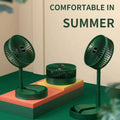 Rechargeable Folding Telescopic Fan 3 Speed USB Portable Floor & Desktop Fan