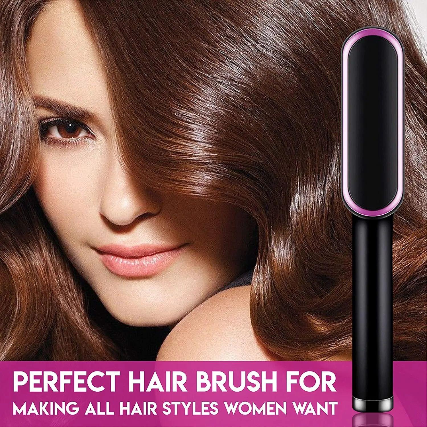 909 Hair Straightener Brush for Girls – Electric Hair Styling Comb Brush Multi Color