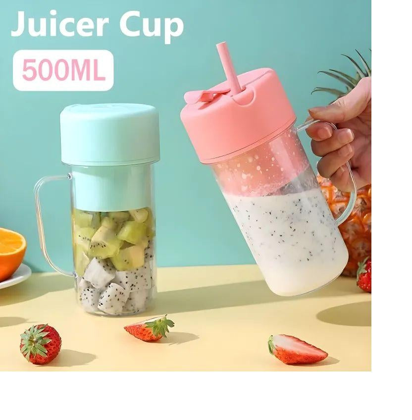 Portable USB Juicer Blender 500ml – Rechargeable Smoothie Maker Cup