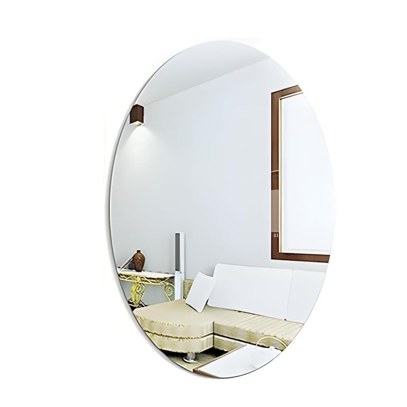 Oval Mirror Wall Sticker – Stylish 11 Inch DIY Home Decor