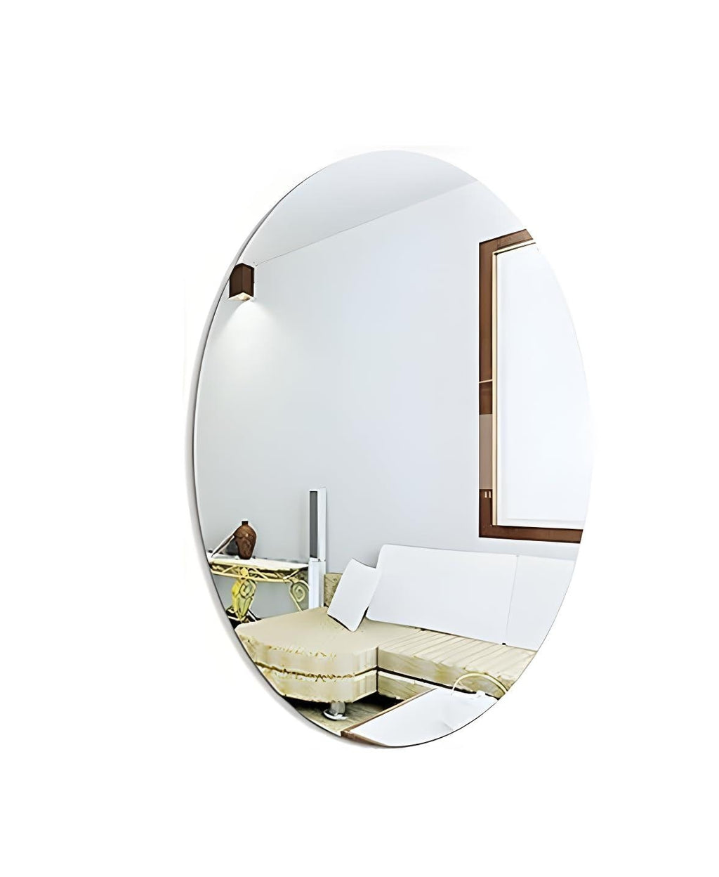 Oval Mirror Wall Sticker – Stylish 11 Inch DIY Home Decor