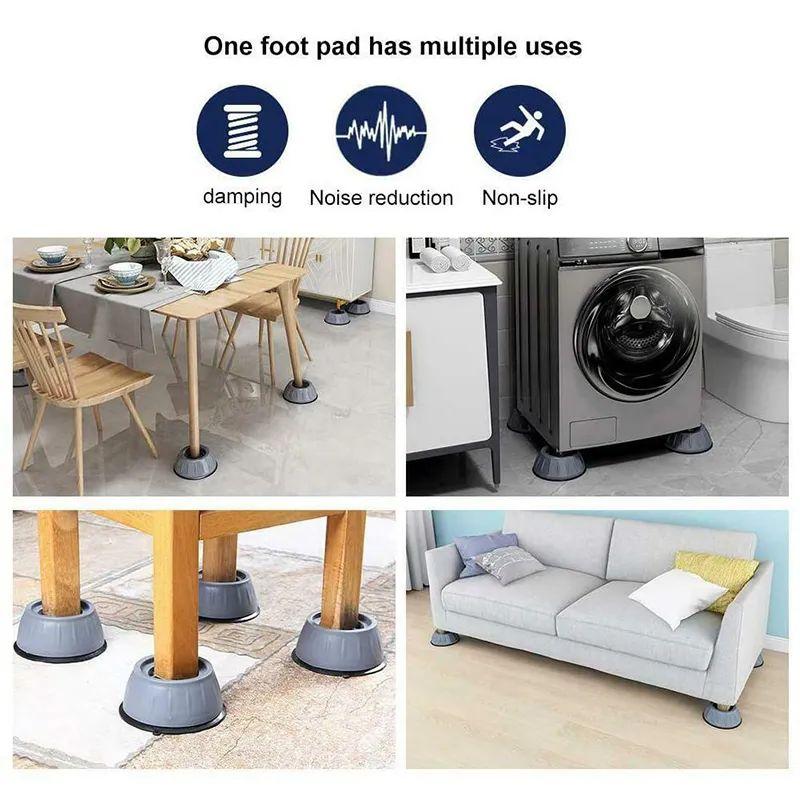Washing Machine Anti Vibration Pads 4PCS – Non Slip Holder Feet for Stable Home Use