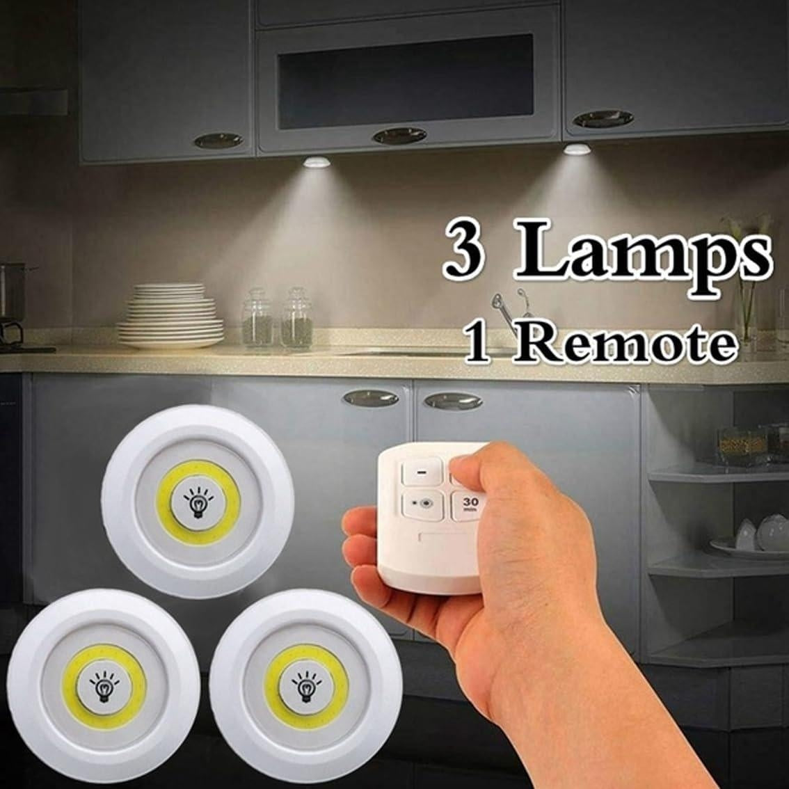 3 Tap LED Lights with Remote – Wireless Stick Lights for Home