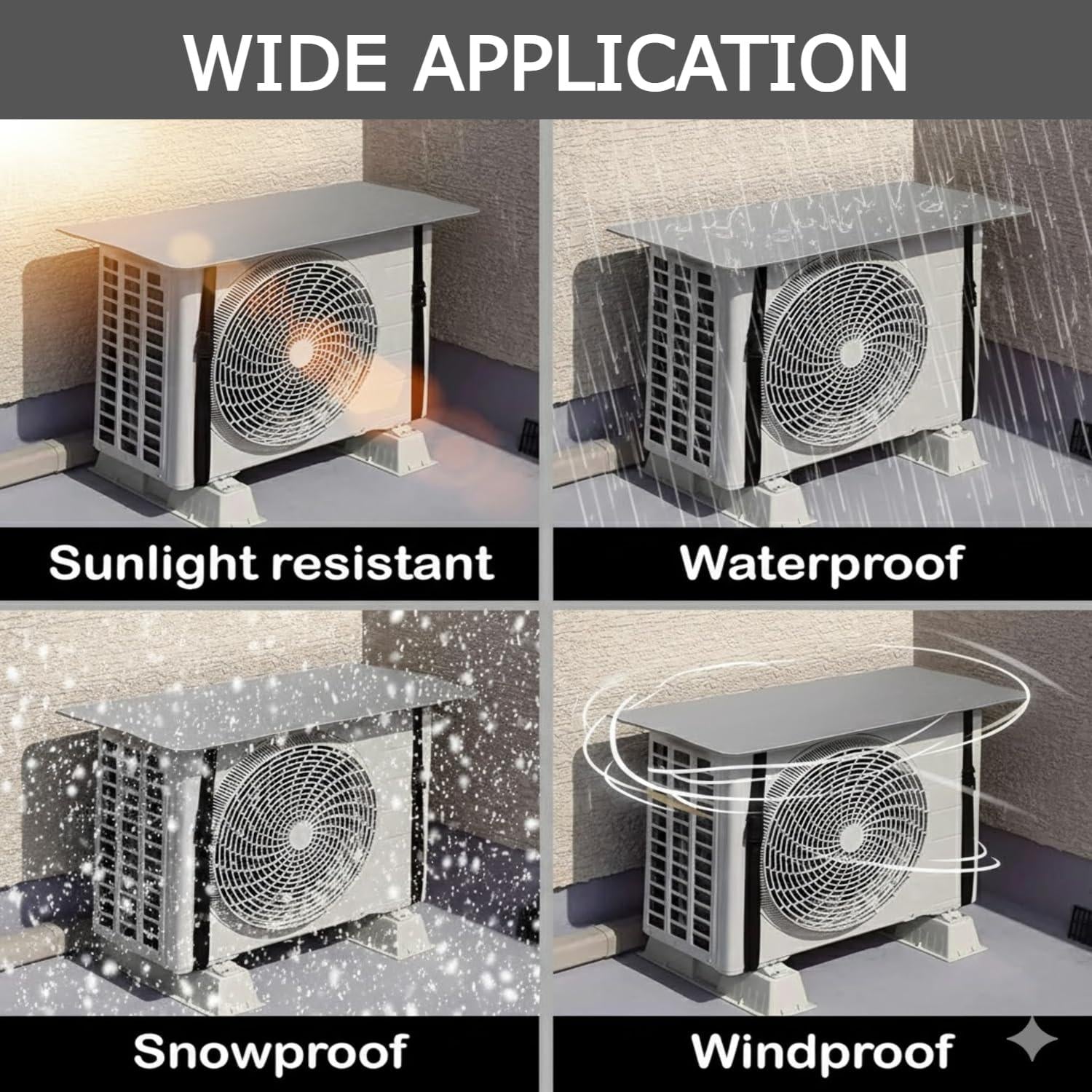 AC Outdoor Unit Cover – Heat Insulation Sun Shade Protector Dustproof & Waterproof