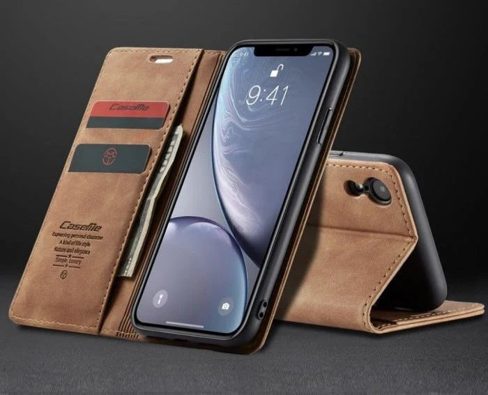 iPhone Premium Flip Book Case – High Quality Leather Wallet Design