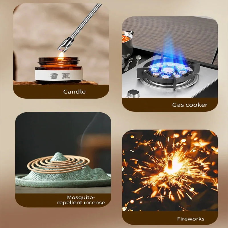 USB Electric Lighter – Windproof Rechargeable Flame-Free Lighter