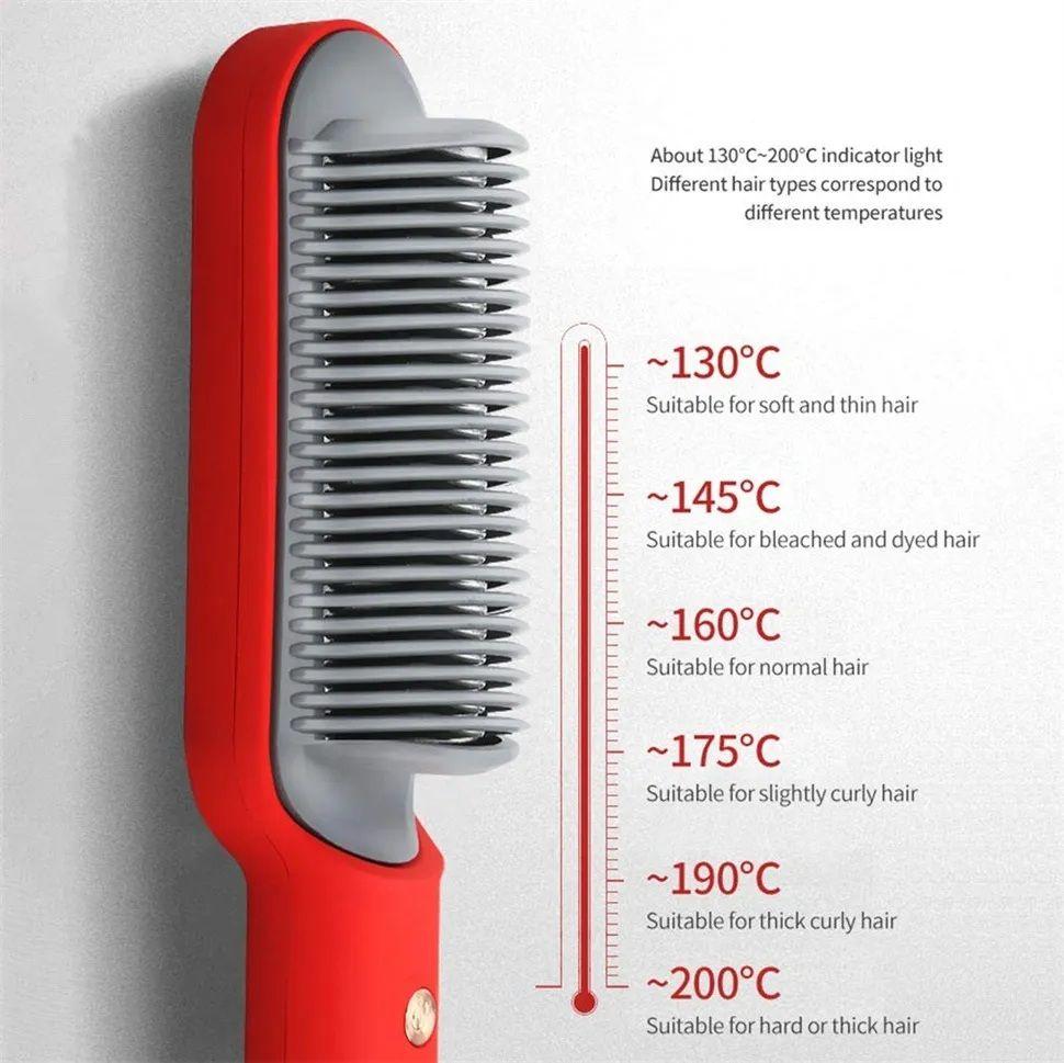909 Hair Straightener Brush for Girls – Electric Hair Styling Comb Brush Multi Color