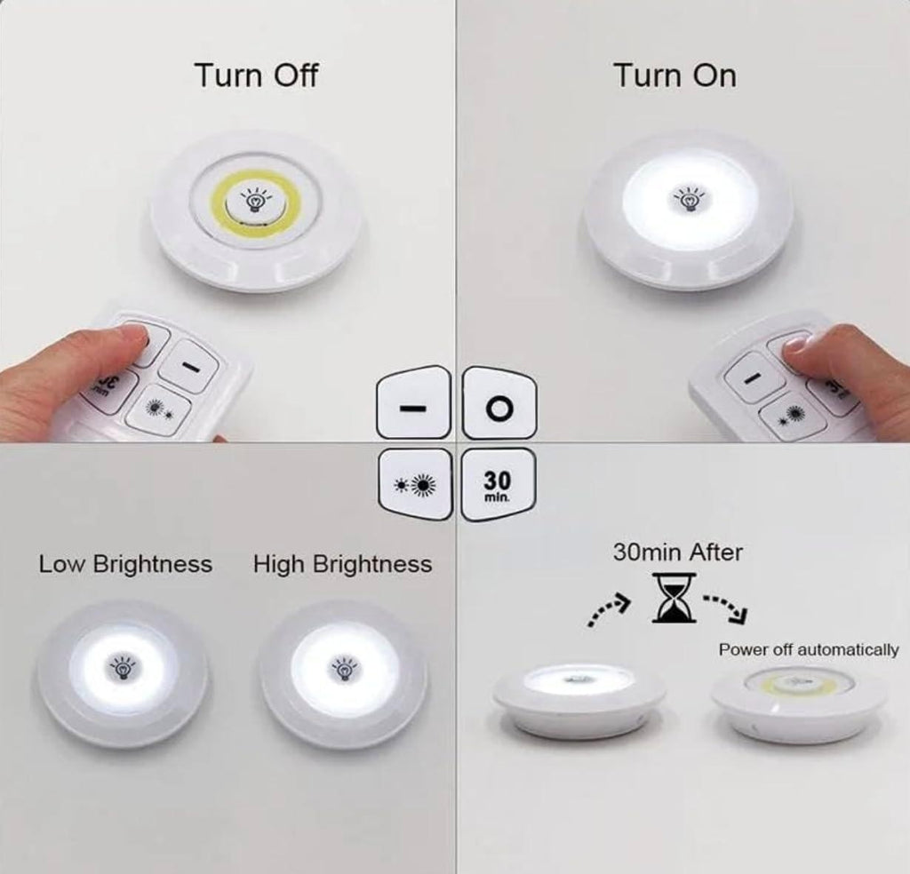 3 Tap LED Lights with Remote – Wireless Stick Lights for Home