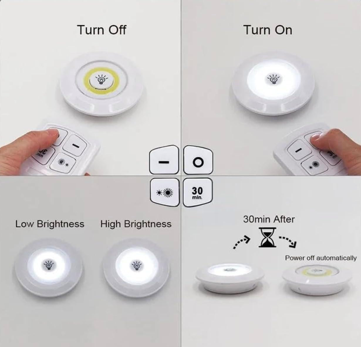 3 Tap LED Lights with Remote – Wireless Stick Lights for Home