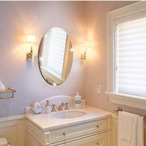 Oval Mirror Wall Sticker – Stylish 11 Inch DIY Home Decor