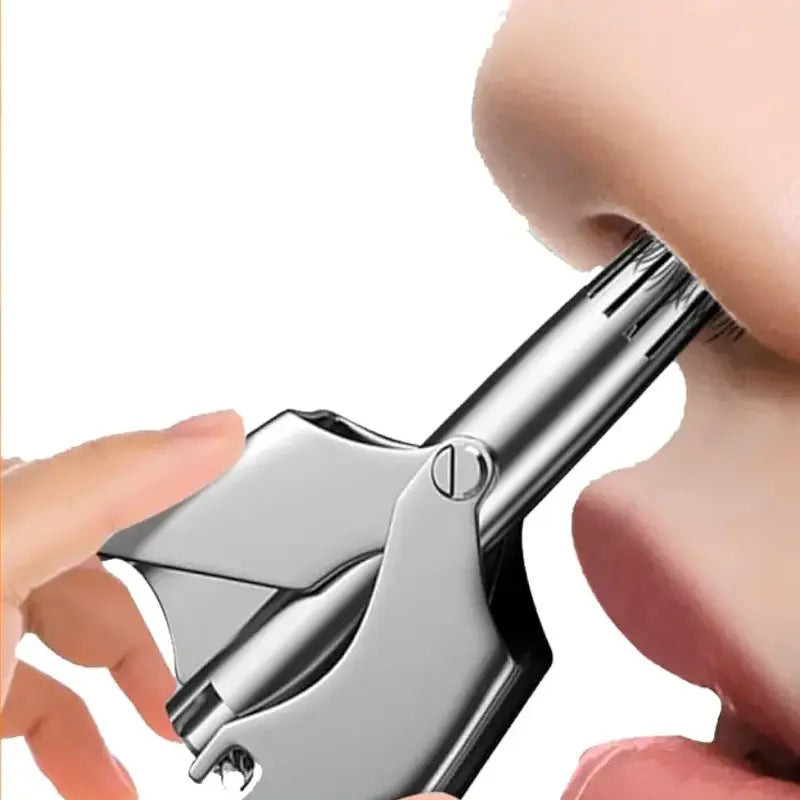 Manual Nose Hair Trimmer – Mini Portable Stainless Steel Nose Hair Cutter for Men
