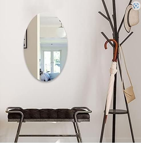Oval Mirror Wall Sticker – Stylish 11 Inch DIY Home Decor