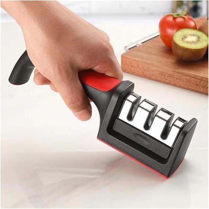 Household Knife Sharpener – 3 Section Professional Diamond Blade Sharpening Tool
