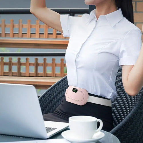 3 in 1 Electric Period Cramp Relief Belt with Heat & Vibration – Instant Pain Relief Massager