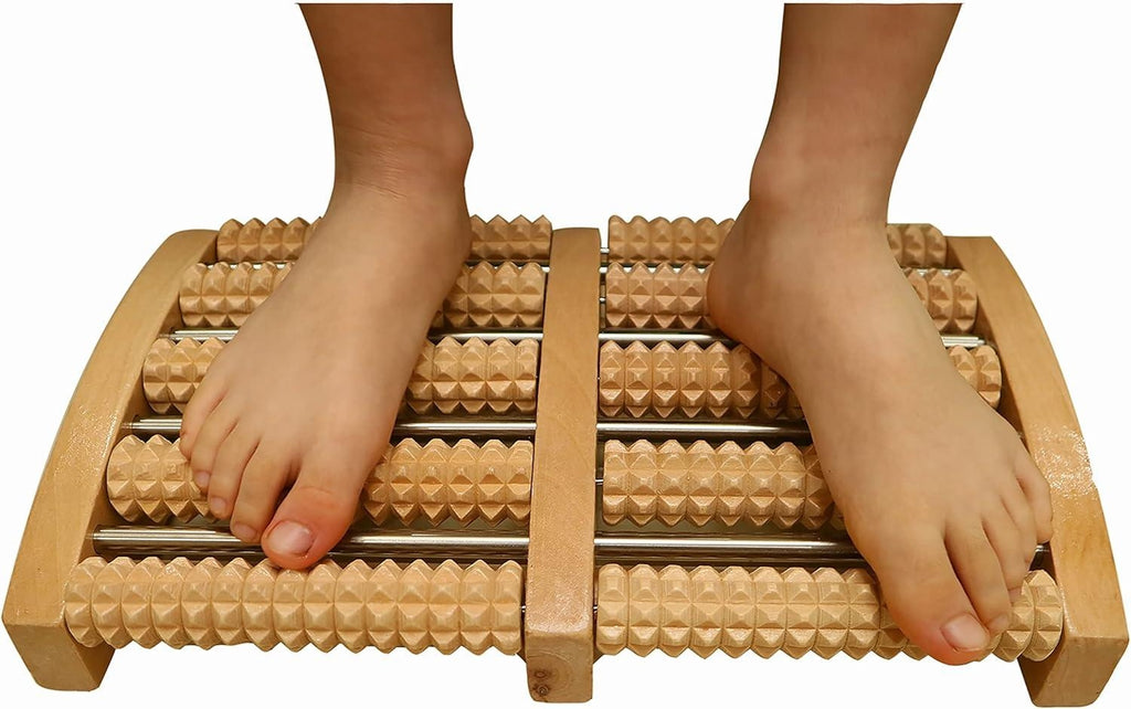 Wooden Foot Roller Massager – Natural Stress Relief & Foot Relaxation