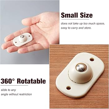 4PCS Universal Adhesive Pulley Wheels – 360 Degree Rotating Mini Casters for Easy Movement
