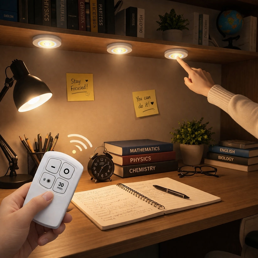 3 Tap LED Lights with Remote – Wireless Stick Lights for Home