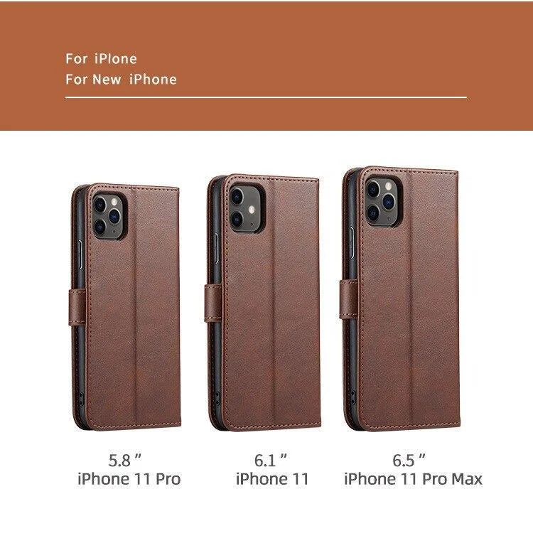 iPhone Premium Flip Book Case – High Quality Leather Wallet Design