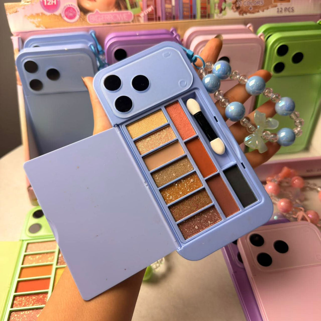 Fashion Phone Shape Eyeshadow Palette – iPhone 17 Pro Max Style Makeup Kit