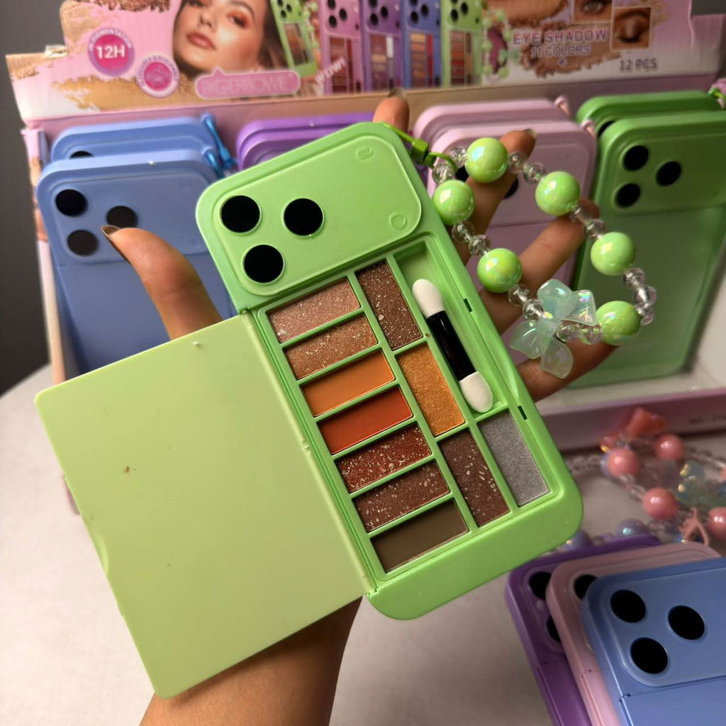 Fashion Phone Shape Eyeshadow Palette – iPhone 17 Pro Max Style Makeup Kit