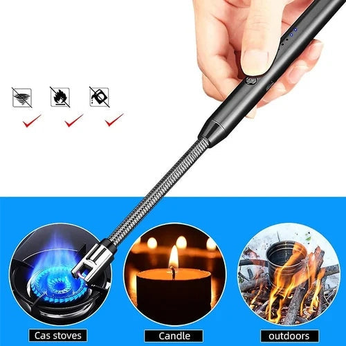 USB Electric Lighter – Windproof Rechargeable Flame-Free Lighter