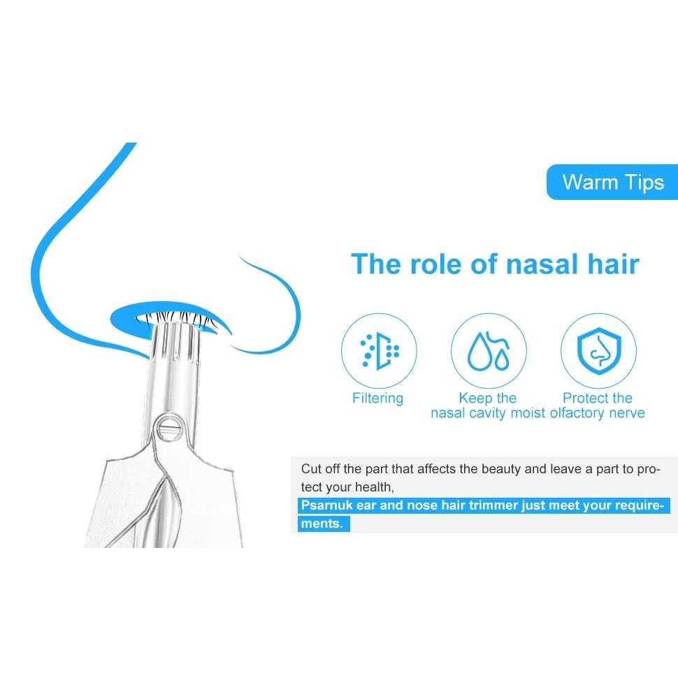 Manual Nose Hair Trimmer – Mini Portable Stainless Steel Nose Hair Cutter for Men