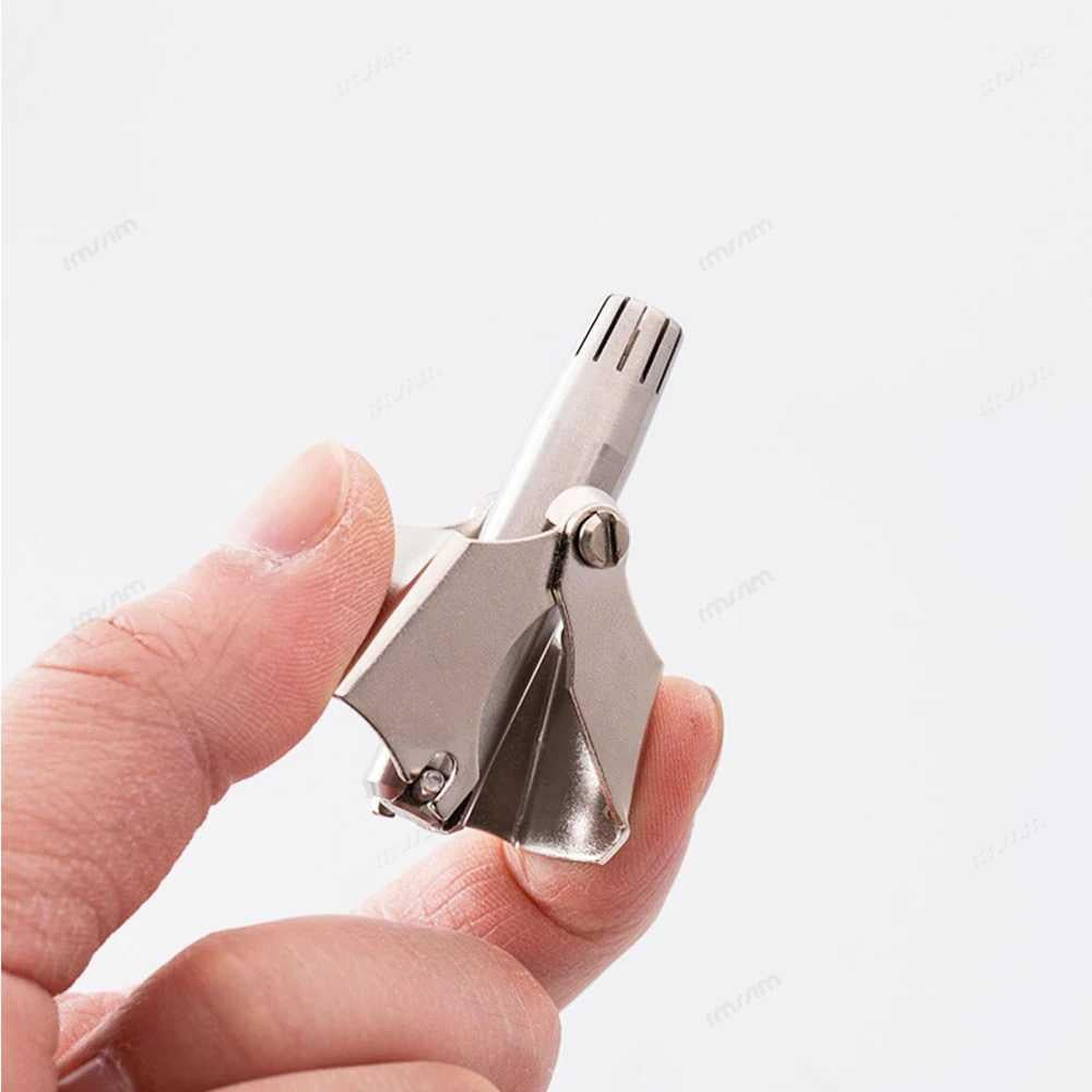 Manual Nose Hair Trimmer – Mini Portable Stainless Steel Nose Hair Cutter for Men